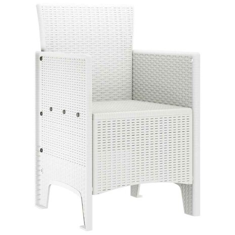 Tuinstoel 2 pcs Wit 53 x 49 x 85 cm PP 4