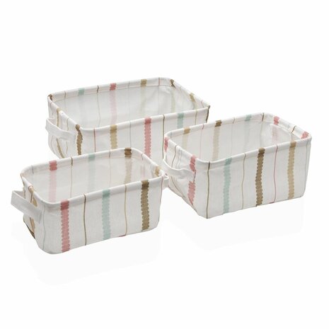 Mandenset Versa Textiel 18 x 14 x 28 cm 28 x 18 x 14 cm 1