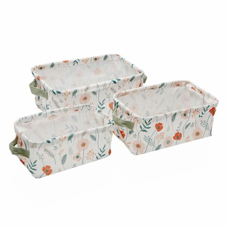 Mandenset Versa Textiel 18 x 14 x 28 cm 28 x 18 x 14 cm 1