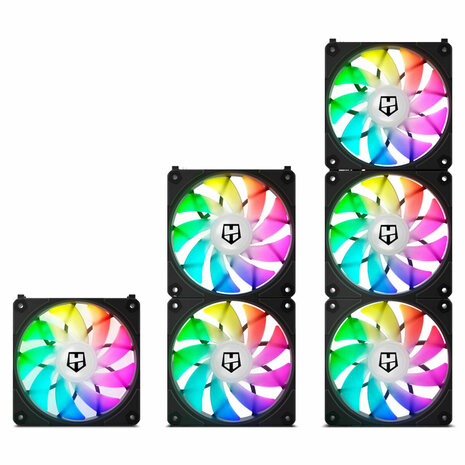 Case fan Nox-Xtreme Easy Link Ø 12 cm (3 Stuks) 2