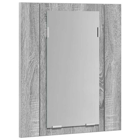 Badkamerspiegelkast LED 40x12x45 cm bewerkt hout grijs sonoma 7