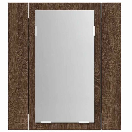 Badkamerspiegelkast LED 40x12x45 cm bewerkt hout bruineiken 6