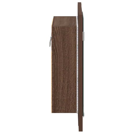 Badkamerspiegelkast LED 40x12x45 cm bewerkt hout bruineiken 9