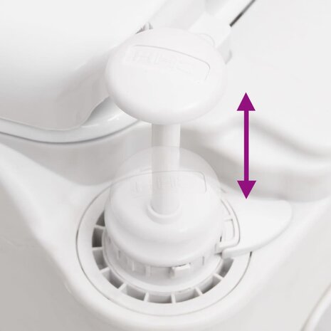 Campingtoilet geïntegreerd 24+17 L HDPE email  7