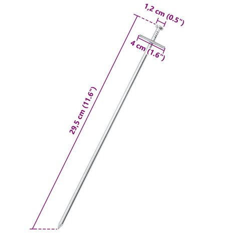 Tentharingen 24 st Ø6 mm 29,5 cm gegalvaniseerd staal 5