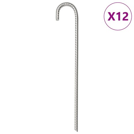 Tentharingen 12 st Ø10 mm 37 cm gegalvaniseerd staal 1