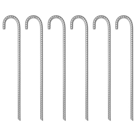 Tentharingen 6 st Ø12 mm 41,5 cm gegalvaniseerd staal 1
