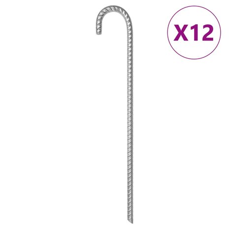 Tentharingen 12 st Ø12 mm 41,5 cm gegalvaniseerd staal 1