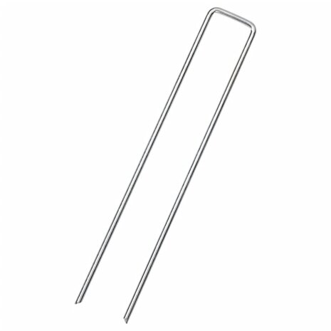 Grondharingen 50 st U-vormig 20x4 cm gegalvaniseerd staal 2