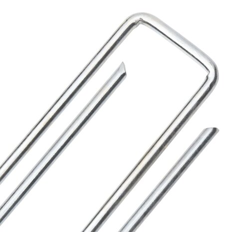 Grondharingen 50 st U-vormig 20x4 cm gegalvaniseerd staal 4