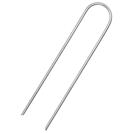 Grondharingen 25 st U-vormig 15x3,5 cm gegalvaniseerd staal 2