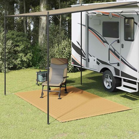 Tenttapijt 250x300 cm HDPE zandkleurig 1