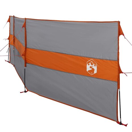 Windscherm camping waterdicht 490x123 cm grijs en oranje 5