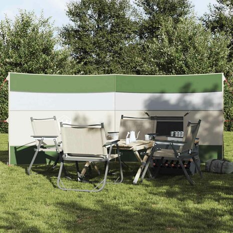 Windscherm camping waterdicht 340x130 cm groen 1