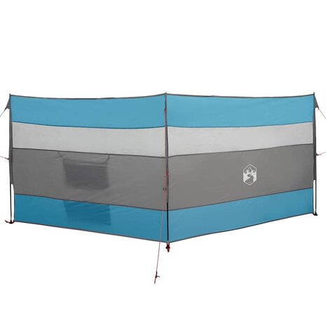 Windscherm camping waterdicht 340x130 cm blauw 2