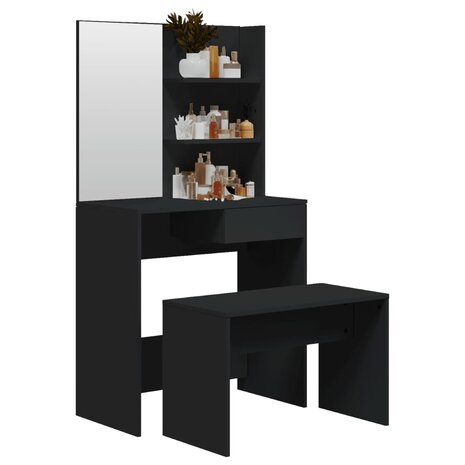 Kaptafelset 74,5x40x141 cm zwart 3