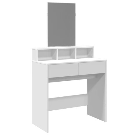 Kaptafel met spiegel 80x41x144,5 cm wit 2