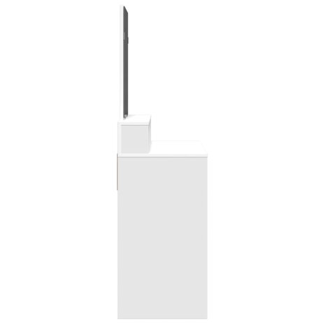 Kaptafel met spiegel 80x41x144,5 cm wit 5
