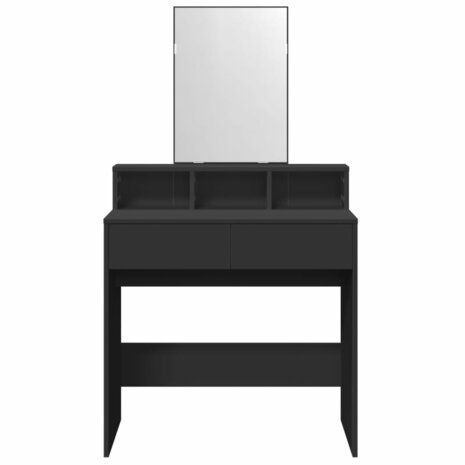 Kaptafel met spiegel 80x41x144,5 cm zwart 4