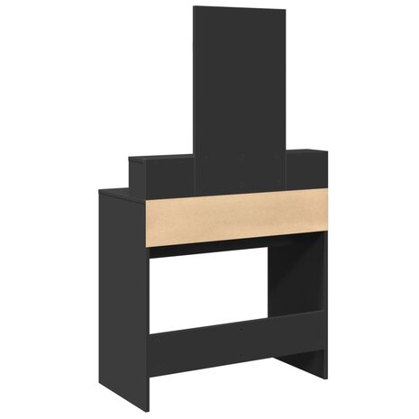 Kaptafel met spiegel 80x41x144,5 cm zwart 6