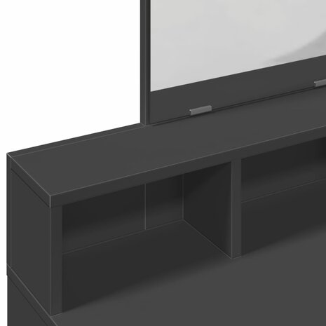 Kaptafel met spiegel 80x41x144,5 cm zwart 7