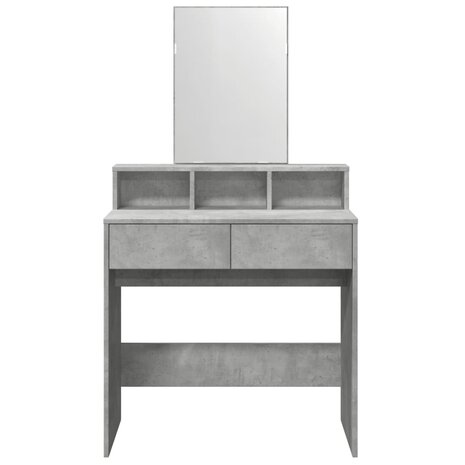 Kaptafel met spiegel 80x41x144,5 cm betongrijs 4