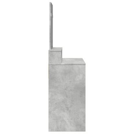 Kaptafel met spiegel 80x41x144,5 cm betongrijs 5