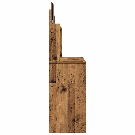 Kaptafel met spiegel 96x39x142 cm oud houtkleurig 5