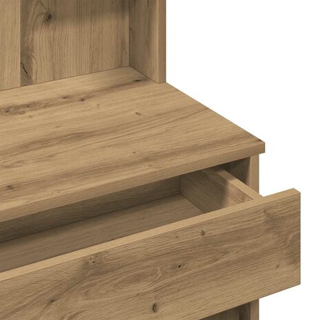 Kaptafel met spiegel 96x39x142 cm artisanaal eikenkleur 9