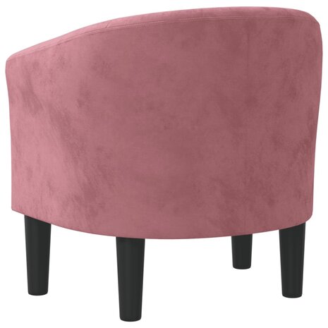 Kuipstoel fluweel roze 5