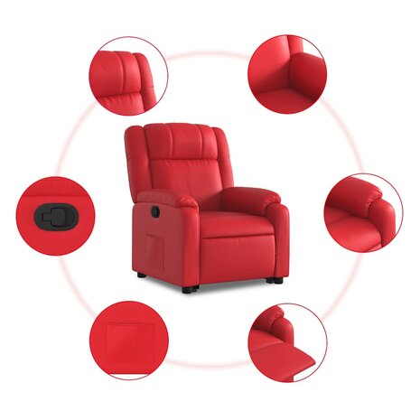 Sta-op-stoel kunstleer rood 8