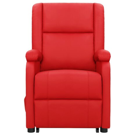Sta-op-stoel kunstleer rood 3