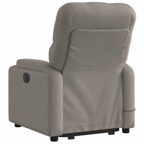 Sta-op-massagestoel verstelbaar stof taupe 5