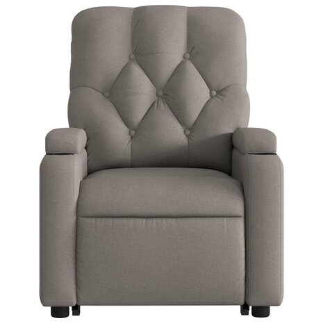 Sta-op-massagestoel verstelbaar stof taupe 9