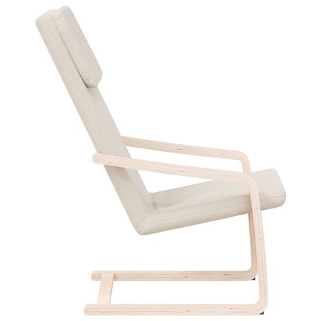 Relaxstoel stof crèmekleurig 5