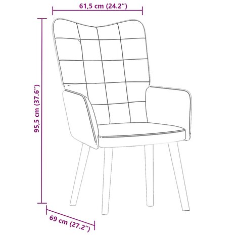 Relaxstoel fluweel blauw 8