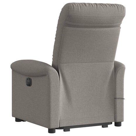 Sta-op-massagestoel verstelbaar stof taupe 6