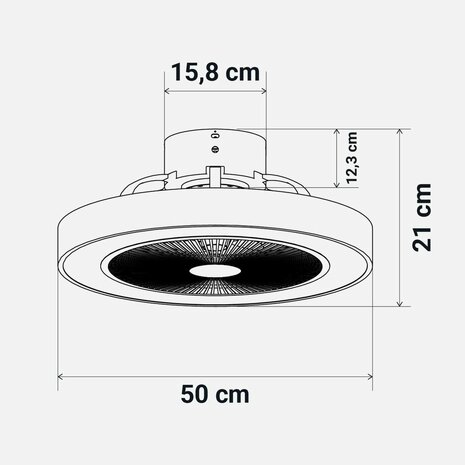 Plafondventilator Universal Blue 2001-UVT1343 Wit Hout 70 W 6