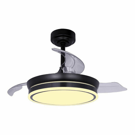 Plafondventilator CristalRecord 85-065-46-180 Zwart 45 W Ø 92 cm 2