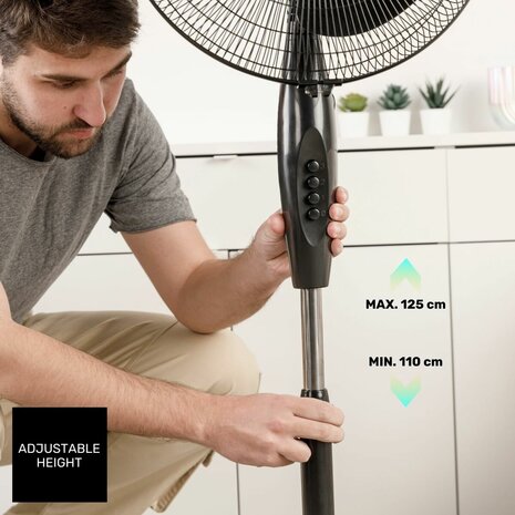 Staande ventilator Taurus GRECO 16CR ELEG Zwart 50 W 3