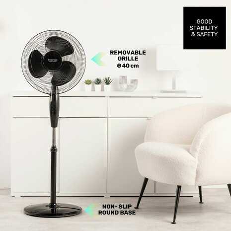 Staande ventilator Taurus GRECO 16CR ELEG Zwart 50 W 5