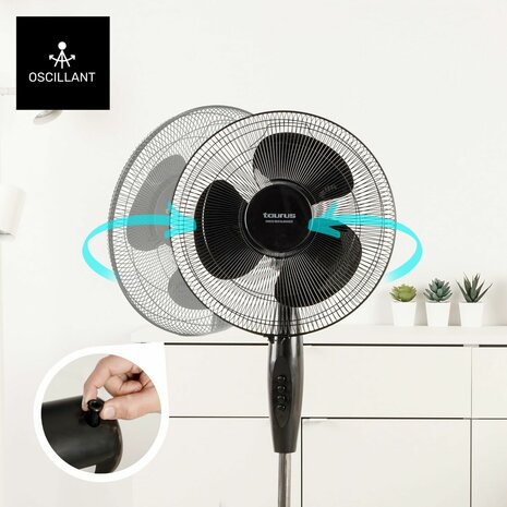 Staande ventilator Taurus GRECO 16CR ELEG Zwart 50 W 7