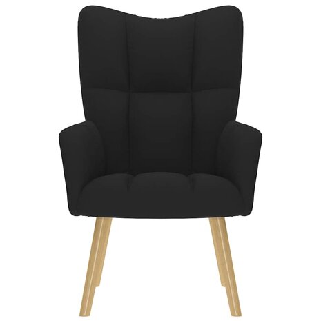 Relaxstoel stof zwart 3