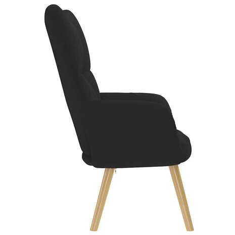Relaxstoel stof zwart 4
