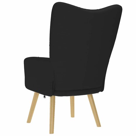 Relaxstoel stof zwart 5