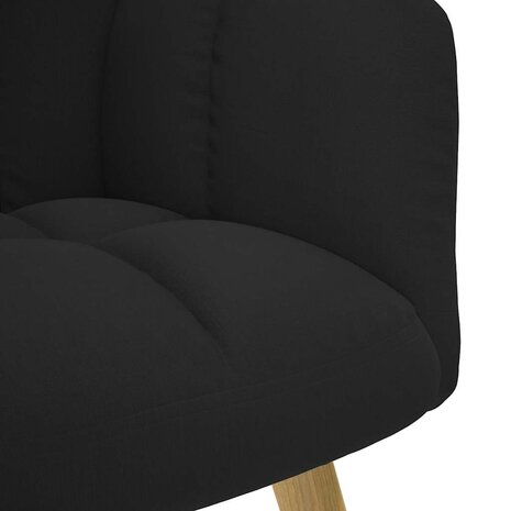 Relaxstoel stof zwart 6