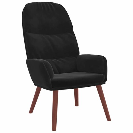 Relaxstoel fluweel zwart 2