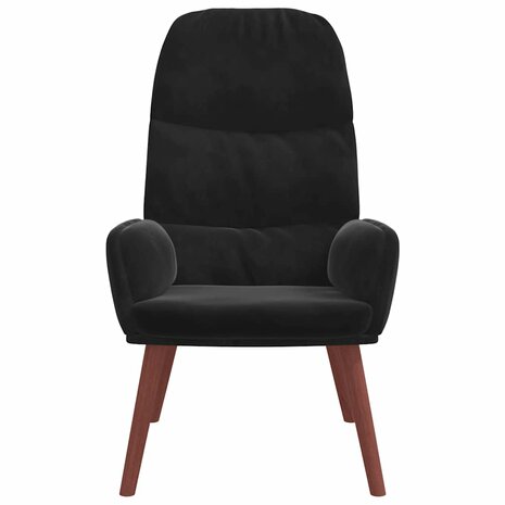 Relaxstoel fluweel zwart 3
