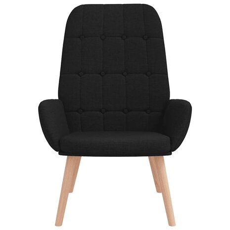 Relaxstoel stof zwart 3