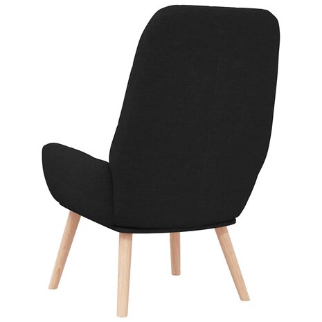 Relaxstoel stof zwart 5